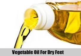 Vegetable oil help moisturize and soften thick calluses on feet