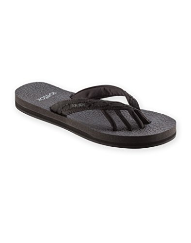 ToeSox Women’s Serena Five Toe Sandal for Yoga, Surf and Beach, Casual, Comfort, Recovery Flip Flop