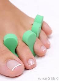 The benefits of toe spacers: Using toe spacers after warm and soothing baths and showers